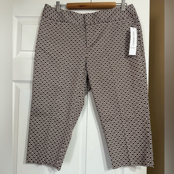 Coldwater Creek Sateen Honeycomb Cropped pants size 12P new with tag - Picture 1 of 8